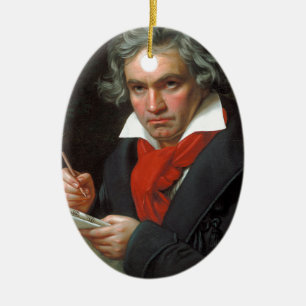 portret van componist Ludwig von Beethoven Keramisch Ornament