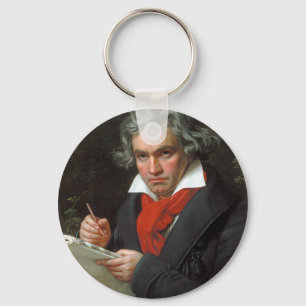  portret van componist Ludwig von Beethoven Sleutelhanger
