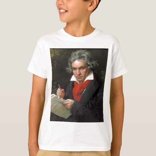  portret van componist Ludwig von Beethoven T-shirt (Voorkant)