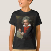 portret van componist Ludwig von Beethoven T-shirt (Voorkant)