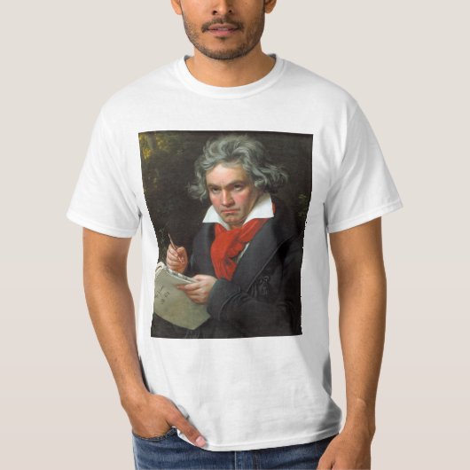  portret van componist Ludwig von Beethoven T-shirt (Voorkant)