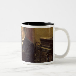 Portret van Composer Anton Rubinstein Tweekleurige Koffiemok