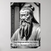 Portret van Confucius Poster (Voorkant)
