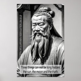 Portret van Confucius Poster