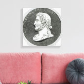 Portret van Constantine de Grote Canvas Afdruk (Insitu (Woonkamer))
