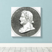 Portret van Constantine de Grote Canvas Afdruk (Insitu (Houten vloer))