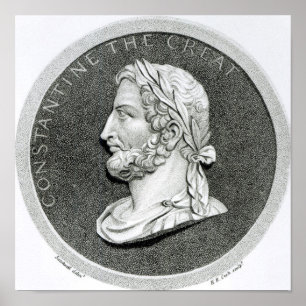 Portret van Constantine de Grote Poster
