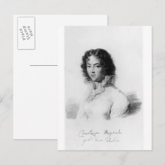 Portret van Constanze Mozart 1828 Briefkaart (Voorkant / Achterkant)