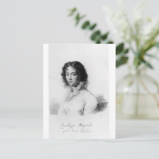 Portret van Constanze Mozart 1828 Briefkaart (Staand voorkant)
