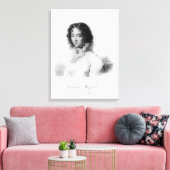 Portret van Constanze Mozart 1828 Canvas Afdruk (Insitu (Woonkamer))