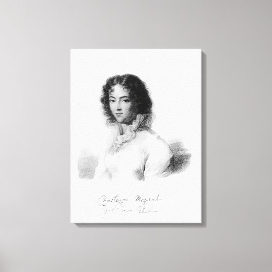 Portret van Constanze Mozart 1828 Canvas Afdruk (Voorkant)