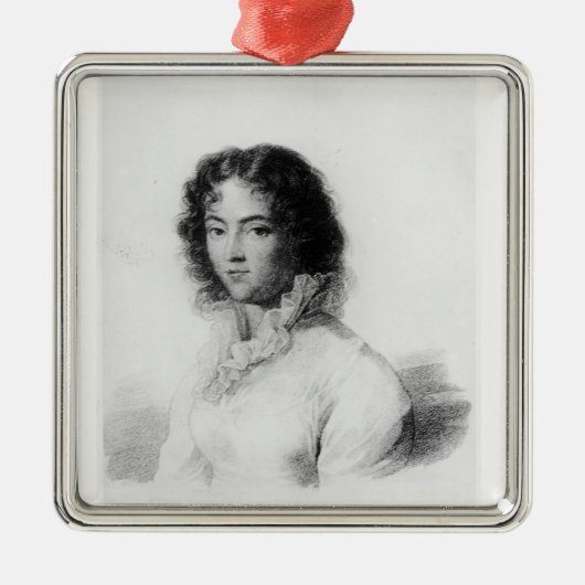 Portret van Constanze Mozart 1828 Metalen Ornament (Voorkant)