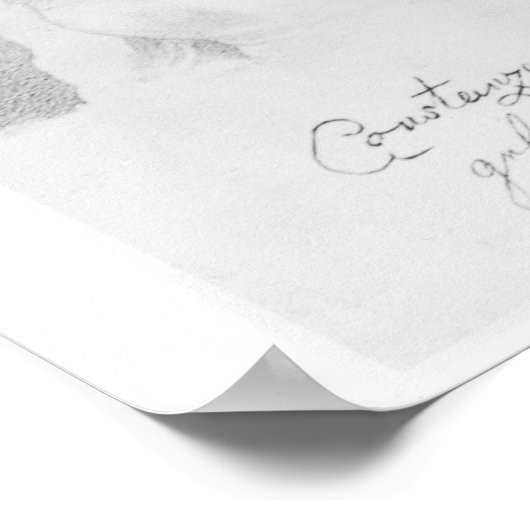 Portret van Constanze Mozart 1828 Poster (Hoek)