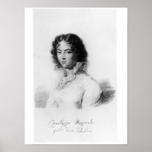 Portret van Constanze Mozart 1828 Poster (Voorkant)