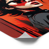 Portret van Cool Meisje Dragen van Bril Poster (Hoek)