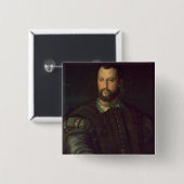 Portret van Cosimo I de' Medici 1559 Vierkante Button 5,1 Cm (Voorkant /achterkant)