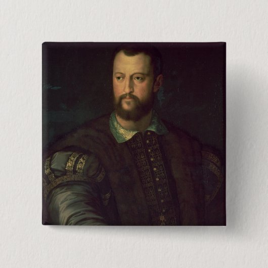 Portret van Cosimo I de' Medici 1559 Vierkante Button 5,1 Cm (Voorkant)