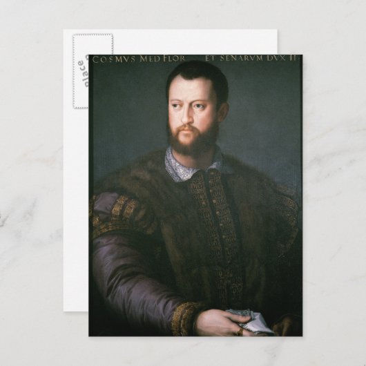 Portret van Cosimo I de'Medici, 16e eeuw Briefkaart (Voorkant / Achterkant)