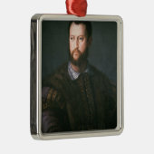 Portret van Cosimo I de'Medici, 16e eeuw Metalen Ornament (Rechts)