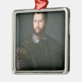 Portret van Cosimo I de'Medici, 16e eeuw Metalen Ornament (Links)