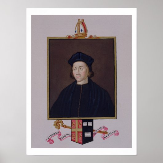 Portret van Cuthbert Tunstall (1474-1559) Bisschop Poster (Voorkant)
