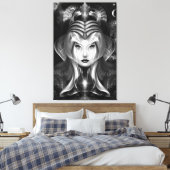 Portret van Cyiria Midnight Bright Canvas Print (Insitu (Slaapkamer))