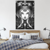 Portret van Cyiria Midnight Bright Canvas Print (Insitu (Slaapkamer))
