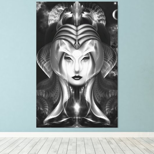 Portret van Cyiria Midnight Bright Canvas Print (Insitu (Houten vloer))
