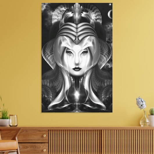 Portret van Cyiria Midnight Bright Canvas Print (Insitu (Woonkamer))