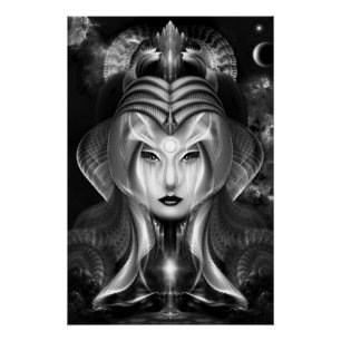 Portret van Cyiria Midnight Bright Perfect Poster
