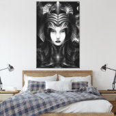 Portret van Cyiria Midnight Canvas (Insitu (Slaapkamer))