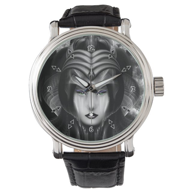 Portret van Cyiria Midnight Wrist Watch Horloge (Voorkant)