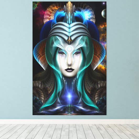 Portret van Cyria Canvas Print (Insitu (Houten vloer))