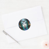 Portret van Cyrië Ronde Sticker (Envelop)