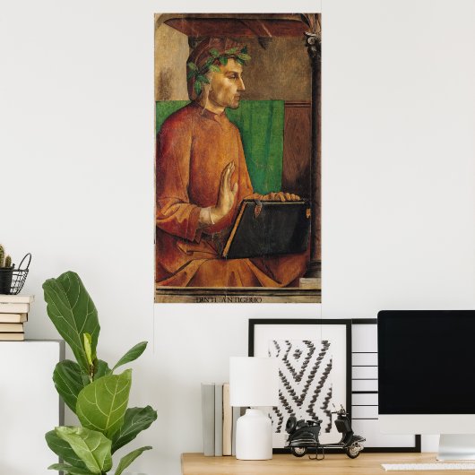 Portret van Dante Alighieri, c.1475 Poster (Thuiskantoor)