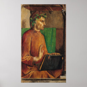 Portret van Dante Alighieri, c.1475 Poster