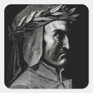 Portret van Dante Alighieri Vierkante Sticker