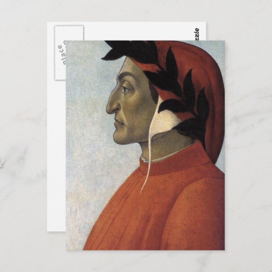 Portret van Dante Briefkaart (Voorkant / Achterkant)