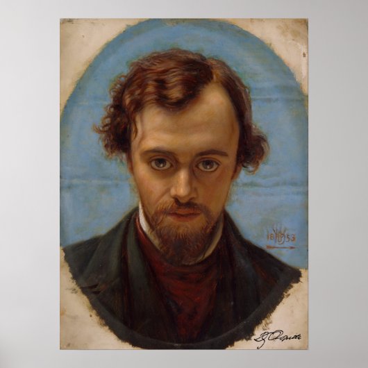 Portret van Dante Gabriel Rossetti op 22 Poster (Voorkant)