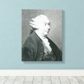 Portret van David Hume Canvas Afdruk (Insitu (Houten vloer))