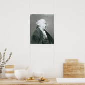 Portret van David Hume Poster (Keuken)