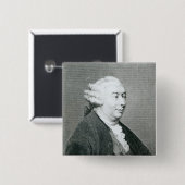 Portret van David Hume Vierkante Button 5,1 Cm (Voorkant /achterkant)