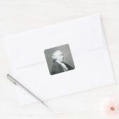 Portret van David Hume Vierkante Sticker (Envelop)