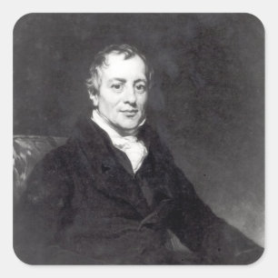 Portret van David Ricardo Vierkante Sticker