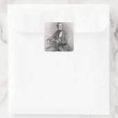 Portret van David Roberts (1796-1864) frontispiece Vierkante Sticker (Tas)