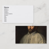 Portret van de Abbot van Saint Cyran, c.1643 (olie Visitekaartje (Voorkant / Achterkant)