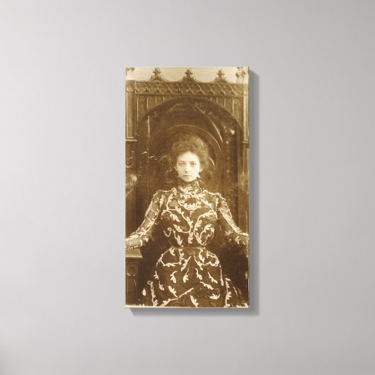 Portret van de actrice Vera Komissarzhevskaya Canvas Afdruk (Voorkant)