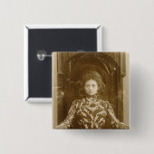 Portret van de actrice Vera Komissarzhevskaya Vierkante Button 5,1 Cm (Voorkant /achterkant)
