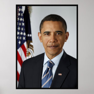 Portret van de Amerikaanse president Barack Obama Poster