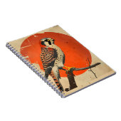  portret van de Amerikaanse torenvalk Notitieboek (Rechterzijde)